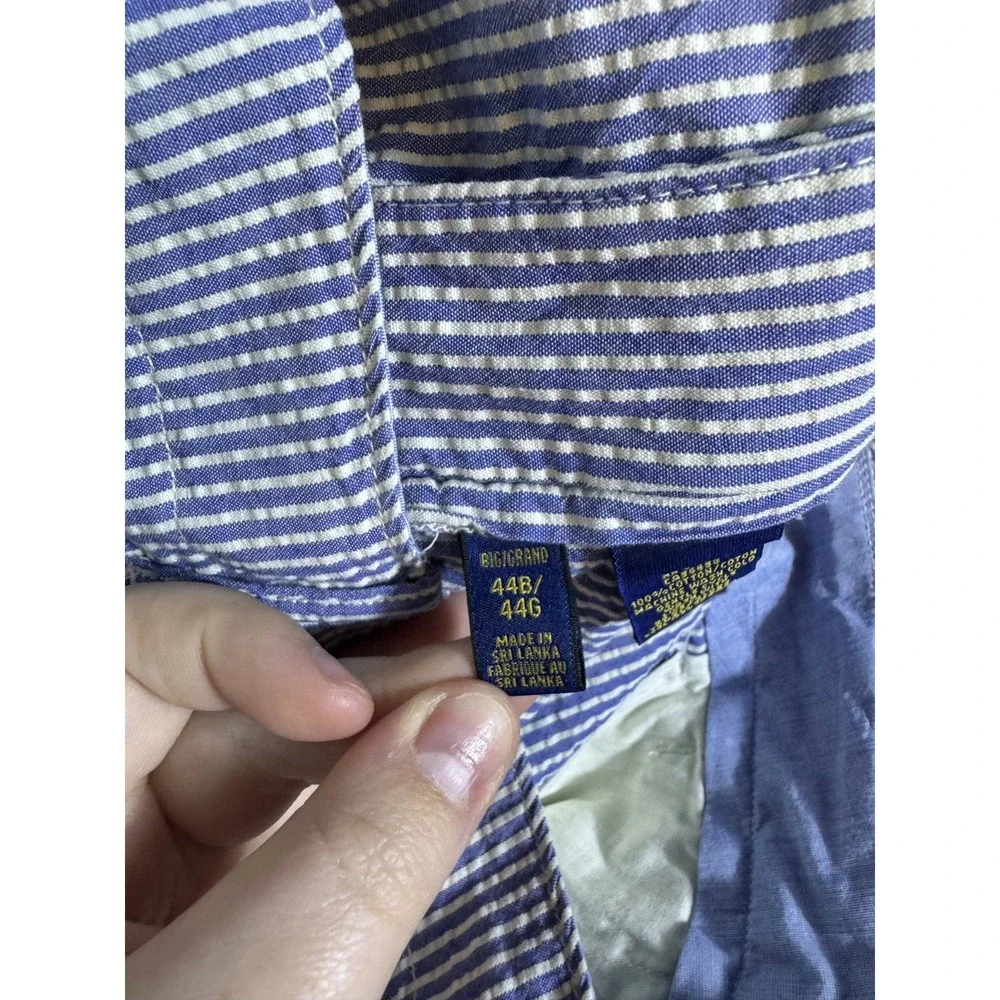 Polo Ralph Lauren Chino Shorts Mens 44 44B Pinstripe Seersucker 9